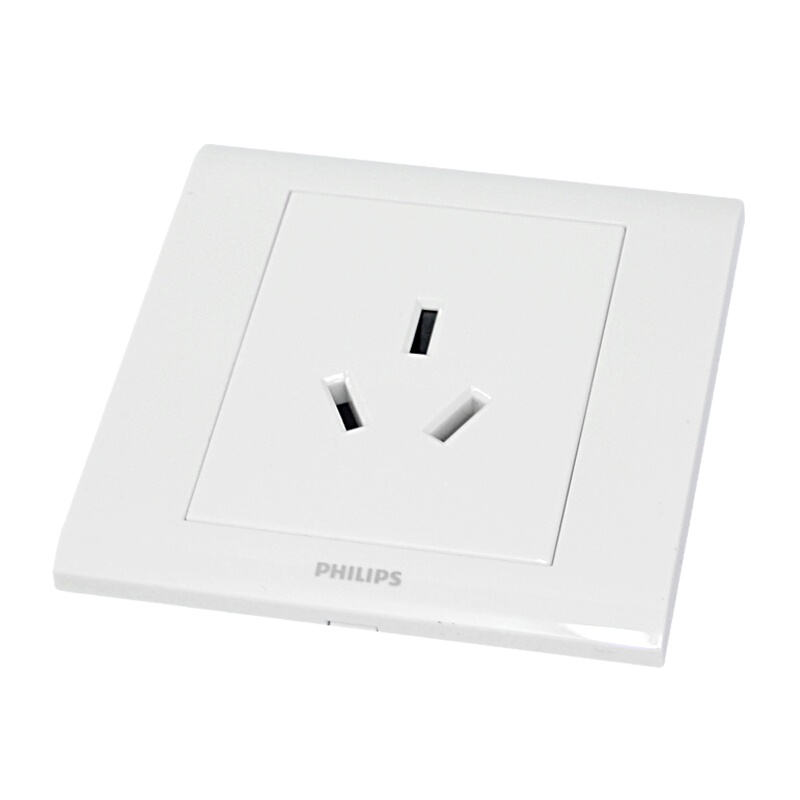 飞利浦(Philips)开关插座面板 三孔16A空调插座86型 白色