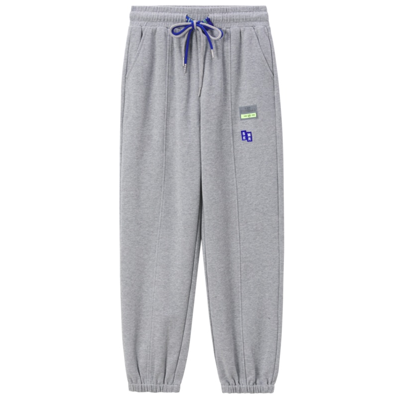 【满198减100预估价：86】森马休闲长裤女潮流撞色束脚裤2021年新款弹力针织运动裤夏装裤子