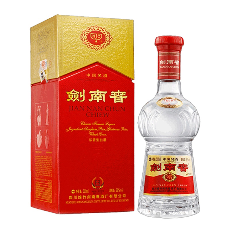 [酒厂自营]剑南春 水晶剑 38度500mL 1瓶 浓香型白酒