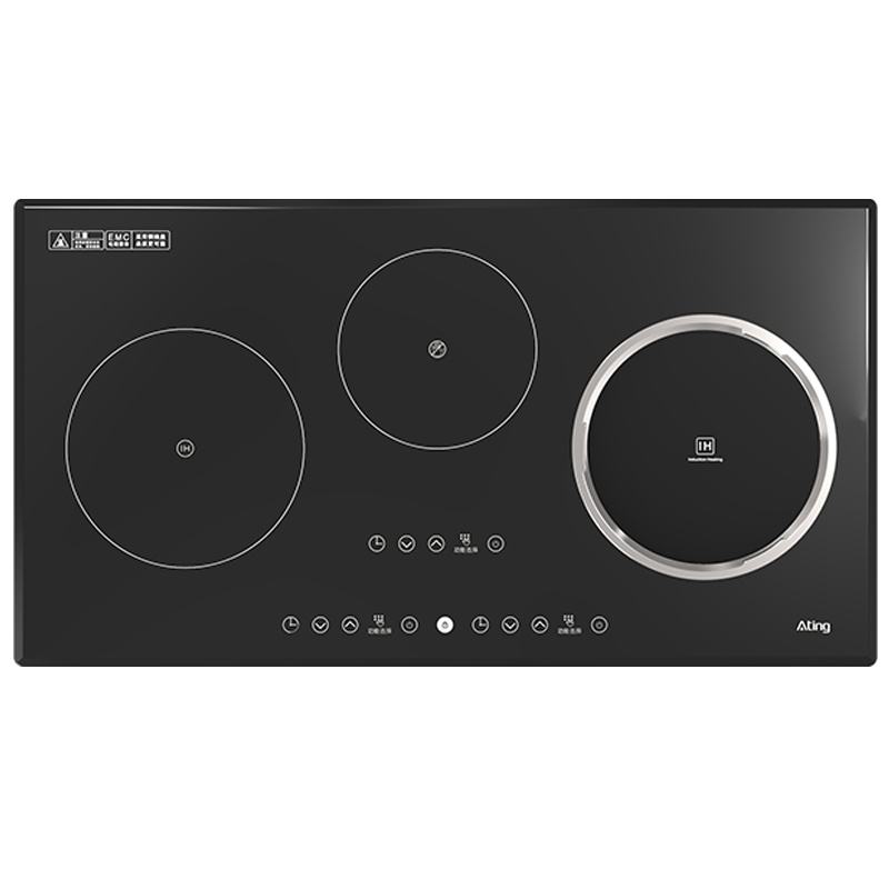 爱庭(Ating)嵌入式三头电磁炉大功率电陶炉电磁炉凹面组合三灶多功能电磁灶AT-35A