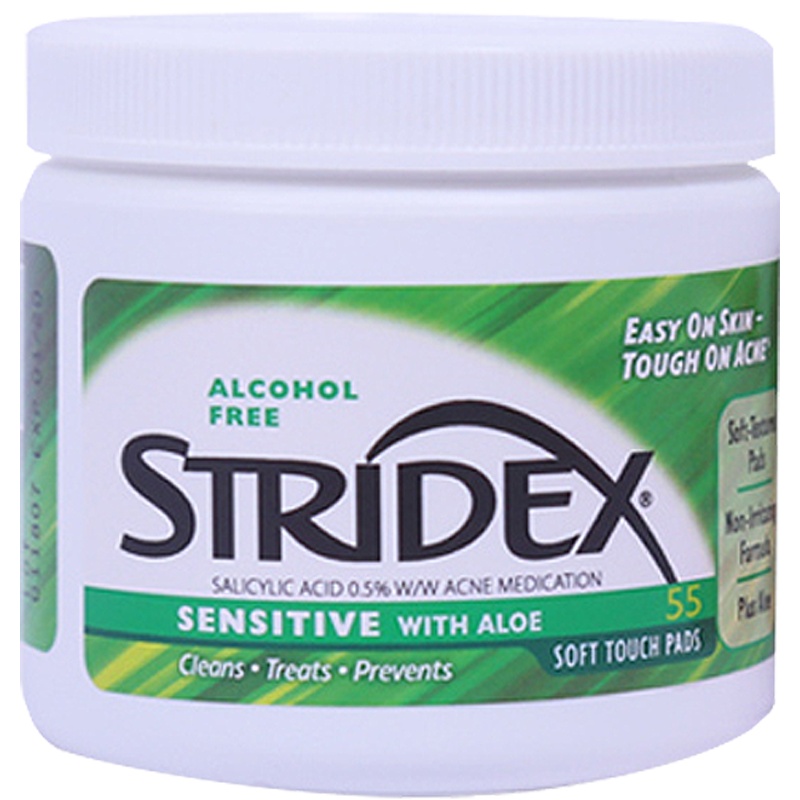 Stridex水杨酸棉片改善闭口粉刺黑头二次清洁收缩毛孔贴片洁肤水