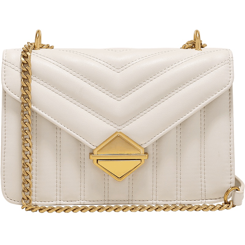 2019夏季新款法国小众洋气白色链条包包