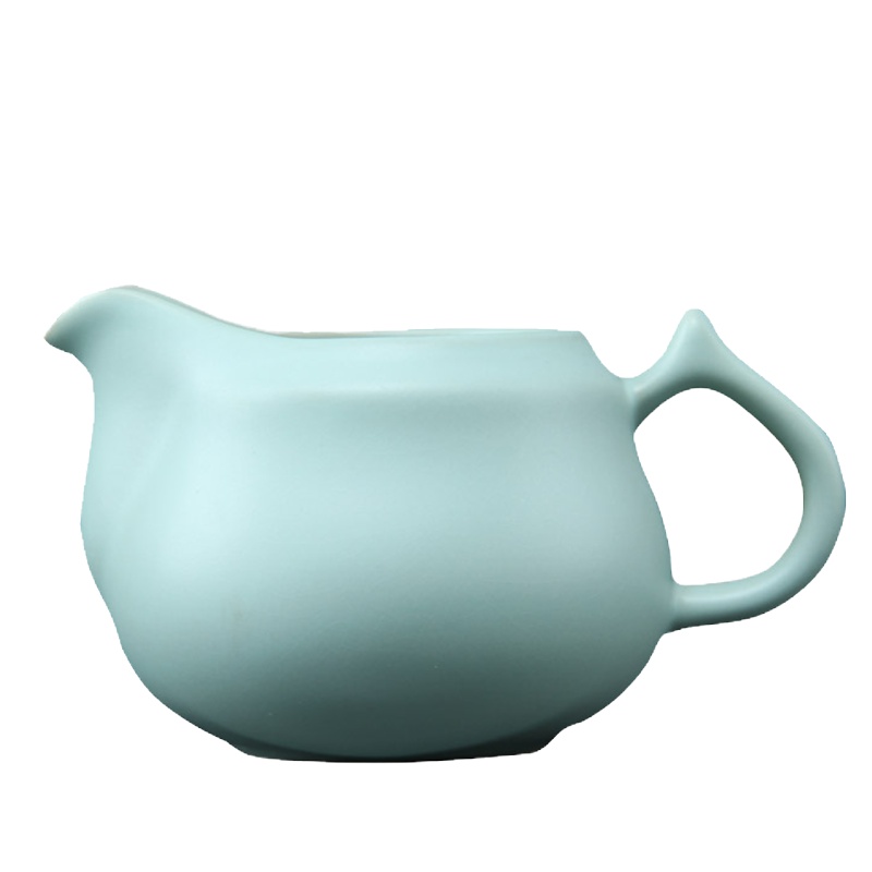 唐宏坊 公道杯分茶器茶海家用汝窑功夫茶具配件 开片汝瓷天青色款式二