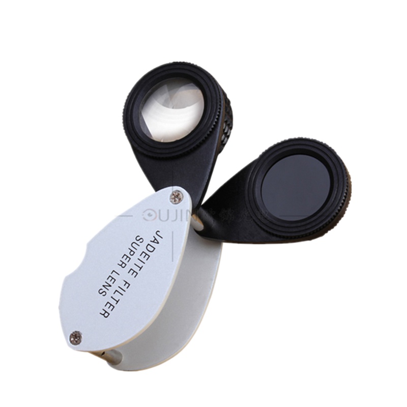 OUJIN厂家直销四代查尔斯滤色镜双片珠宝玉器和田玉鉴定便携式放大镜