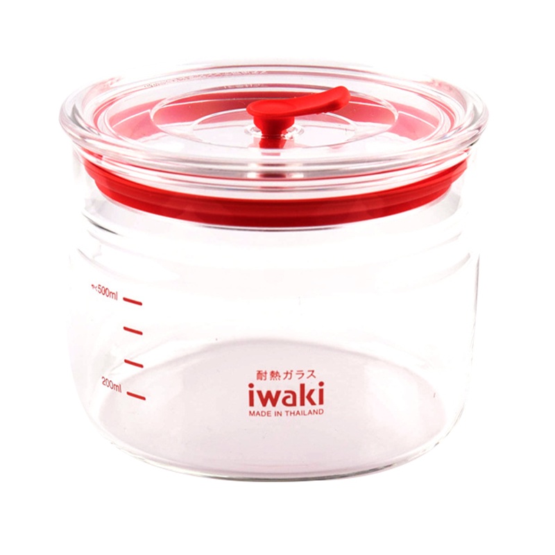 [百年品牌,精致生活,高端耐热玻璃罐]TCMCR-3R2C怡万家iwaki耐热玻璃超清透密封罐三件套-(广口型)