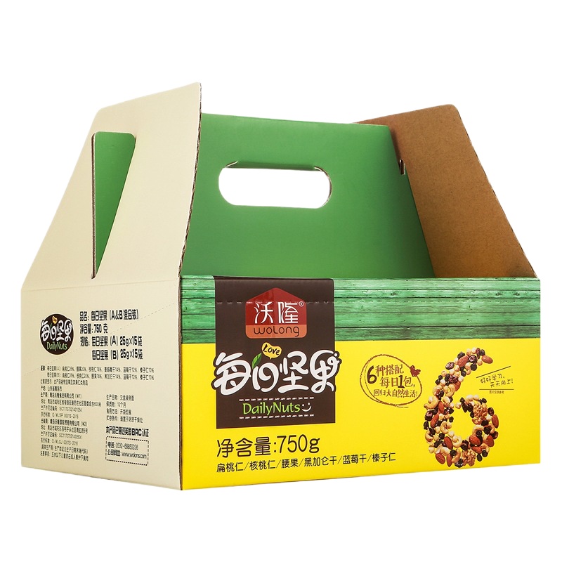 沃隆分享款每日坚果礼盒家庭分享装750g/盒