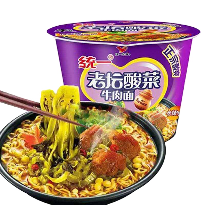 统一 老坛酸菜（香辣味）方便面 12桶/箱 （10箱）