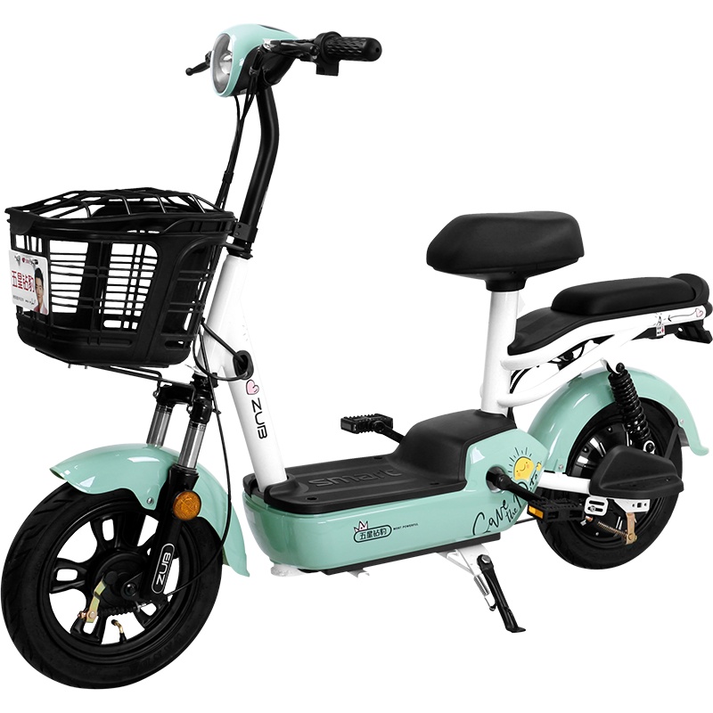 五星钻豹电动车 新国标电动自行车 小甜心1.0 48V小型迷你代步车男女学生电瓶车 牛油果绿