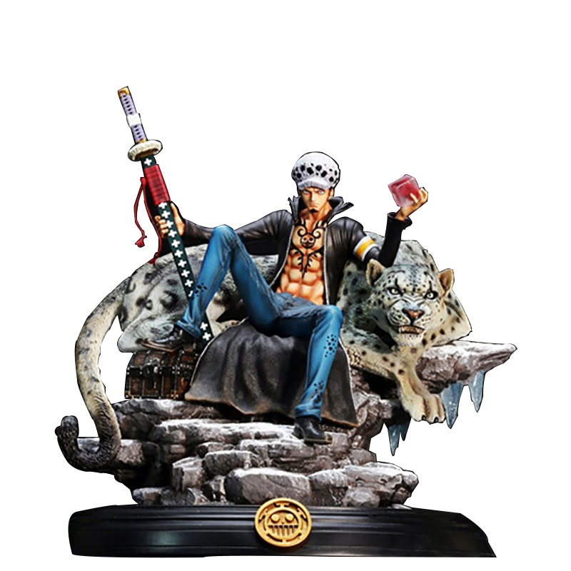 海贼军团手办 GK 特拉法 雪豹罗 黑珍珠 场景 坐姿 模型玩具摆件