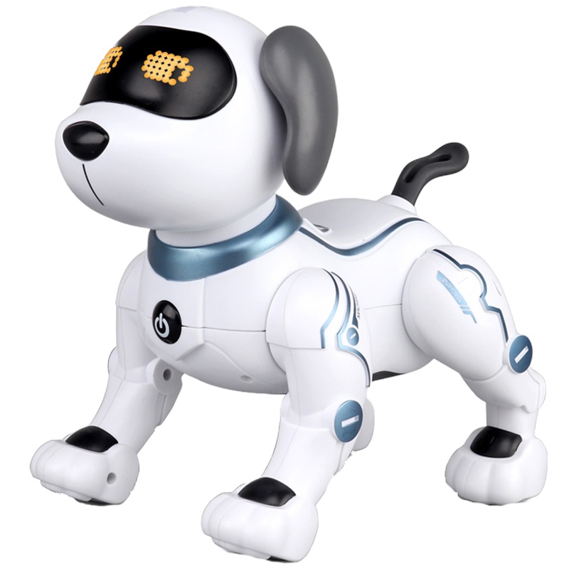 智能机器狗遥控动物玩具小狗狗走路会唱歌电动电子男孩宠物机器人 编程特技狗-K16[双电版] 送电池+螺丝刀+电子表
