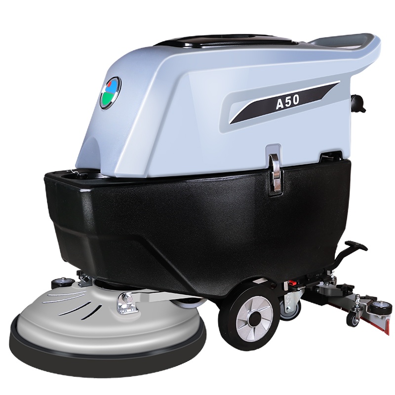 白云 A50电瓶式洗地机擦地机大型商用车间酒店三合一手推式刷地机