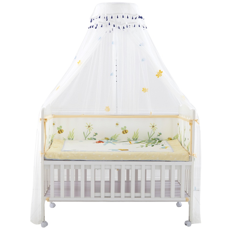 米乐鱼 婴儿床蚊帐 落地式高度可调儿童床通用宫廷式蚊帐带支架