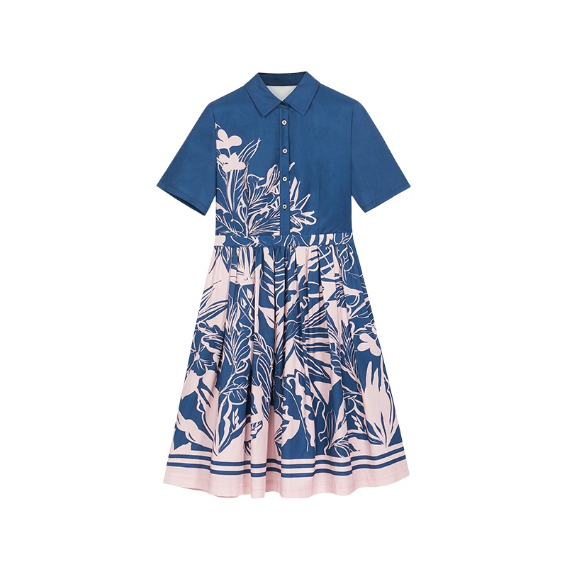 鄂尔多斯1980连衣裙女衬衫裙