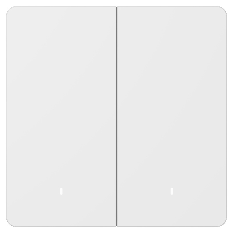 know如影智能 智能开关 遥控智能开关 全自动智能开关 单火双键白色 全屋智能家居