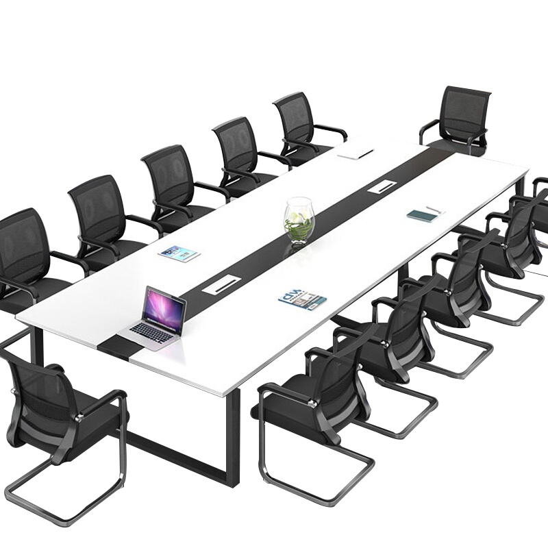 全简办公桌钢架会议桌长条洽谈桌子现代简约板式培训桌