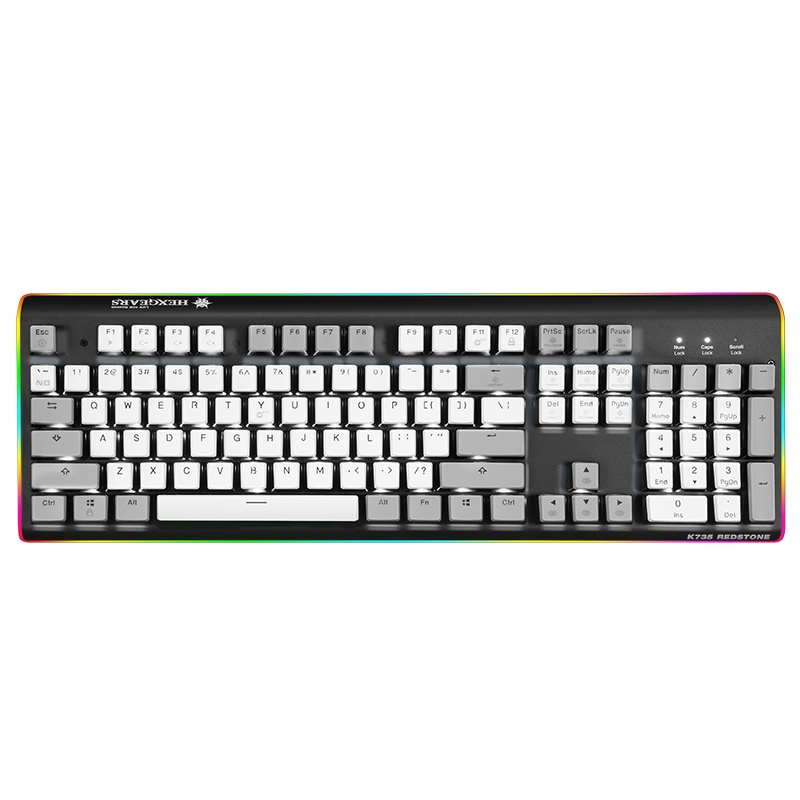 黑峡谷(Hyeku)K735B 混光机械键盘青轴游戏永劫无间键盘笔记本电脑键盘电竞键盘有线键盘茶轴