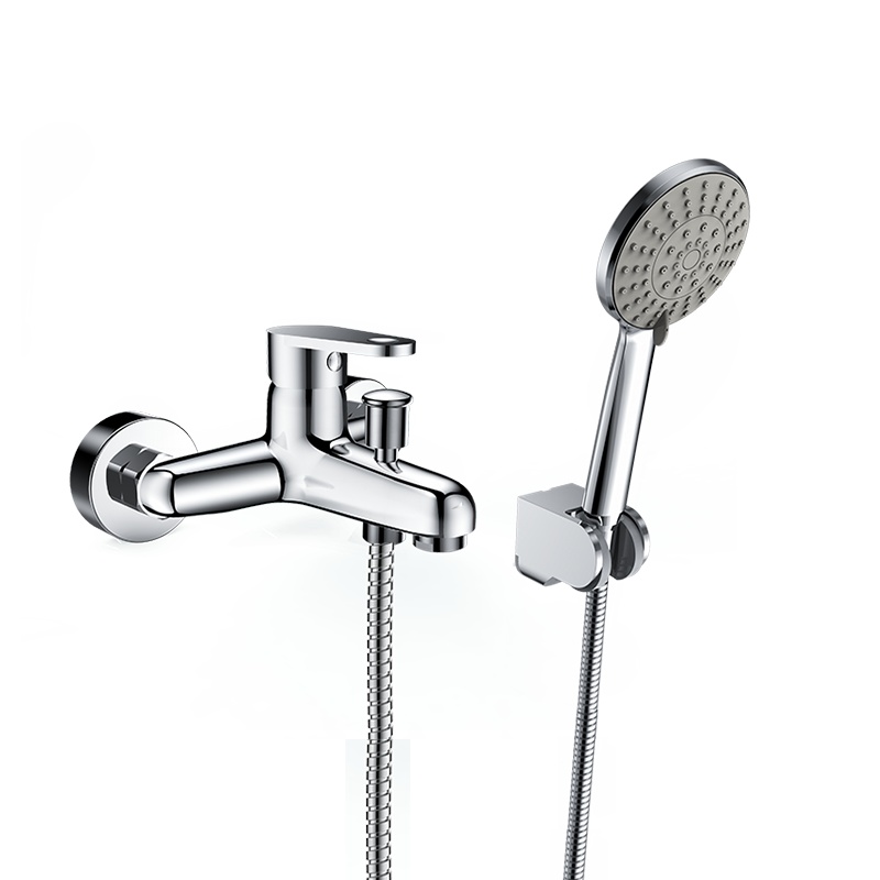 四季沐歌[MICOE]手持简易淋浴花洒浴室花洒挂墙式冷热双出水花洒铜质龙头