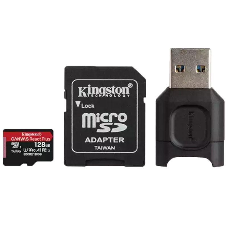 金士顿(Kingston)128GB TF存储卡 读285MB/s 写260MB/s支持8K视频 附带UHS-II读卡器