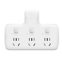 公牛(BULL)GN-96033 新国标品字形一转三3位分控无线转换插座/转换插头/电源转换器