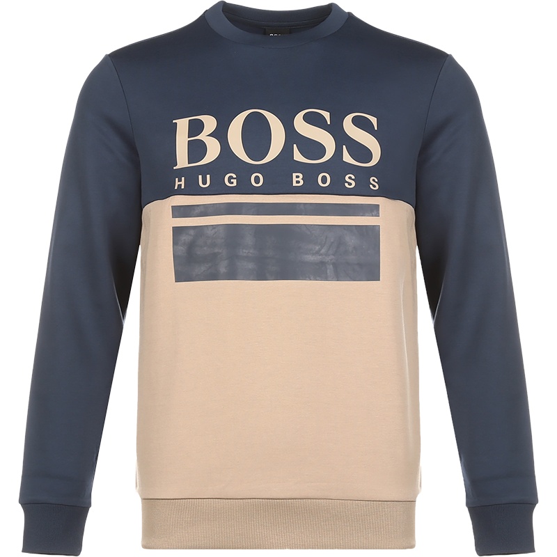 HUGO BOSS 雨果博斯 男士 涤纶/棉修身版圆领长袖卫衣运动衫 50434921