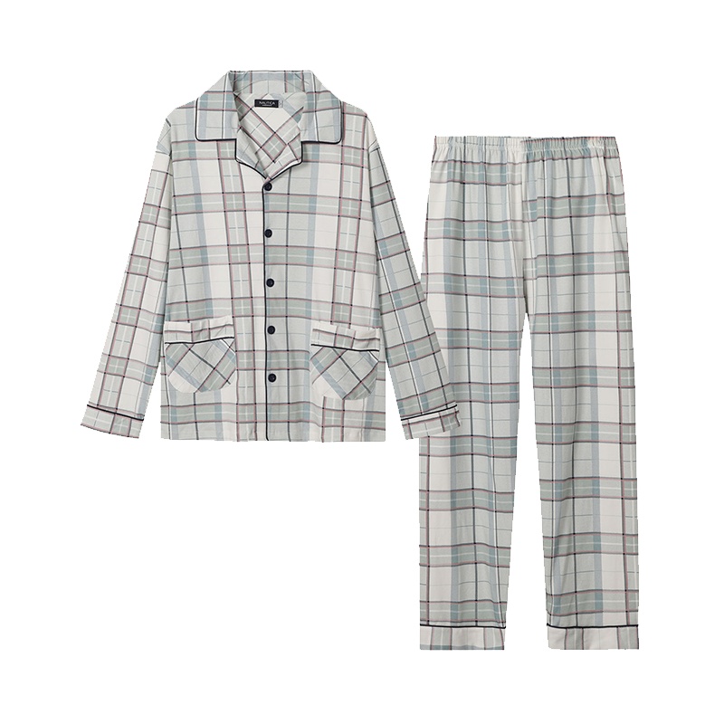 诺帝卡NAUTICA UNDERWEAR男士纯棉舒适睡衣套装长袖家居服