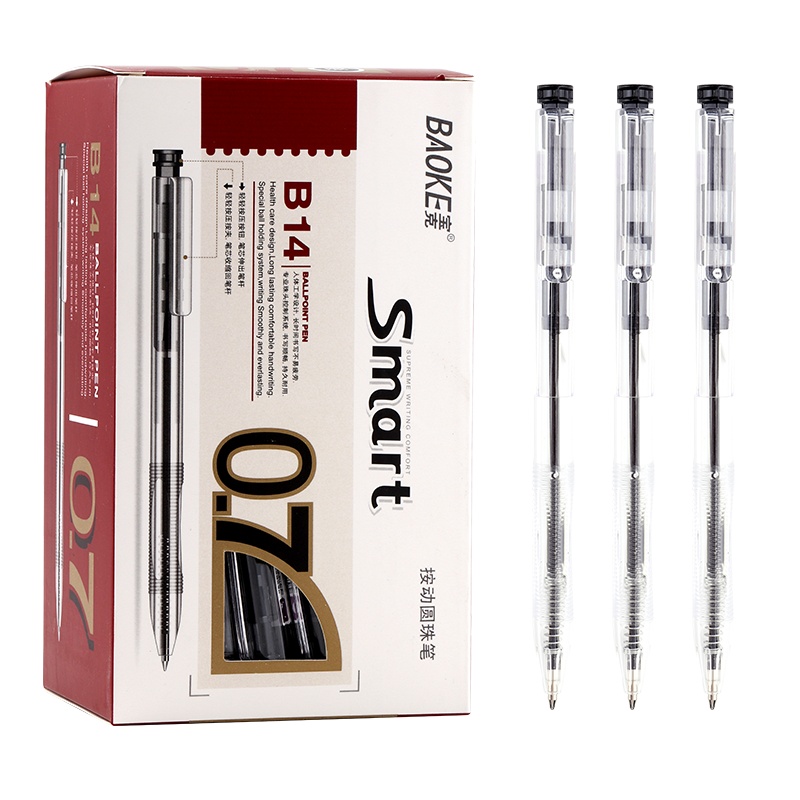 宝克(BAOKE)B14 0.7mm按动圆珠笔 48支/盒(单位:件)