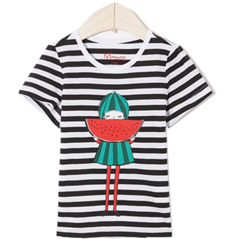Moomoo2019女童水果女孩图案短袖