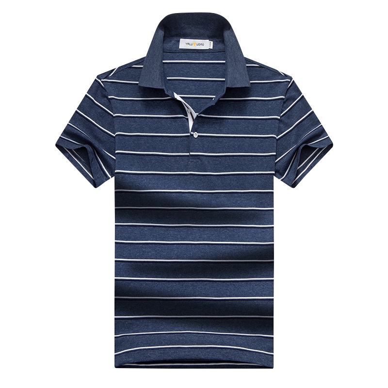 雅鹿男装POLO衫夏季商务休闲条纹POLO领男士POLO衫AE2TB339F
