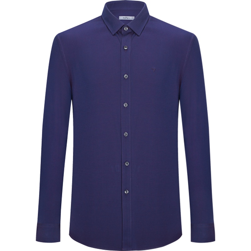 柒牌SEVEN男装长袖衬衫2019秋季时尚简约衬衣纯色百搭上衣