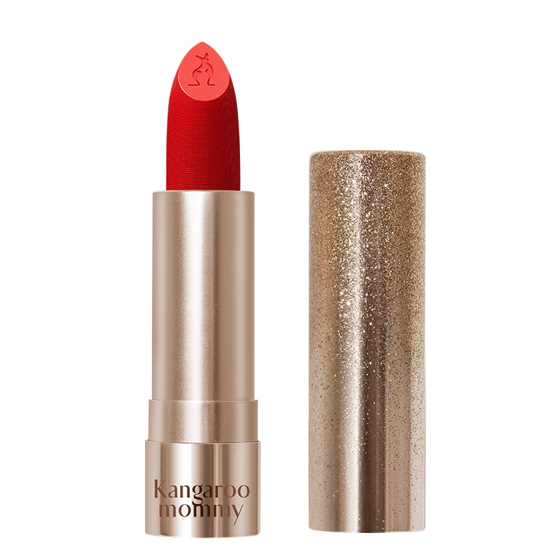 袋鼠妈妈 星钻光感柔雾口红孕妇专用口红孕期化妆品植物天然 阳光橙色