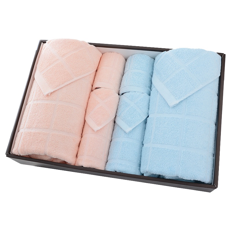 洁丽雅 全棉优品-8面巾6条装 DX0659 2条浴巾2条面巾2条方巾商务礼盒装(单位:盒)