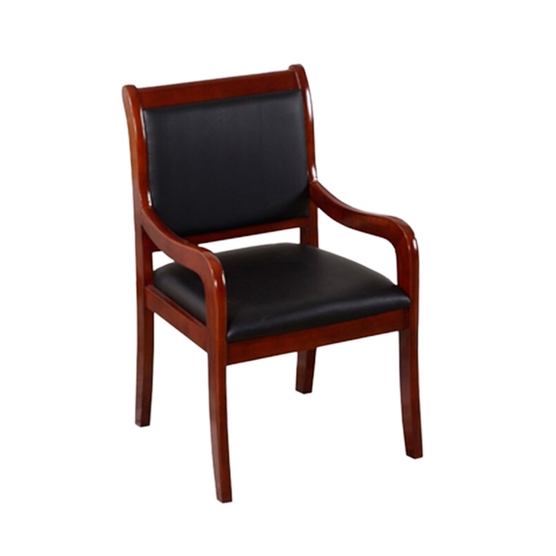 鑫环境 实木橡木款会议椅办公椅培训椅皮椅会客坐椅棋牌麻将椅子员工职员椅餐椅