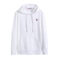 ELLE HOMME纯棉连帽运动卫衣男士抽绳大口袋春夏长袖上衣纯色修身简约舒适透气