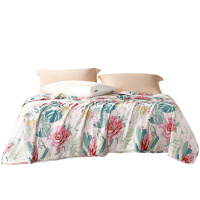 富安娜家纺纯棉七孔抗菌夏被印花夏季空调被芯单人双人夏凉被