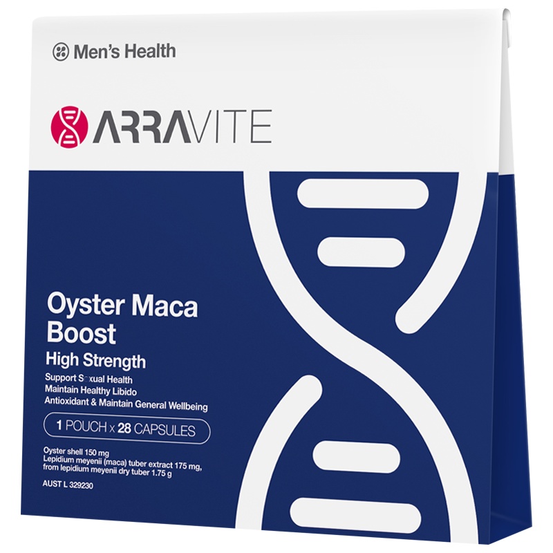 ARRAVITE牡蛎玛咖双倍增效胶囊28粒/盒装 澳洲原装进口牡蛎/贝类提取物 男性成人保健品 持久硬汉魅力
