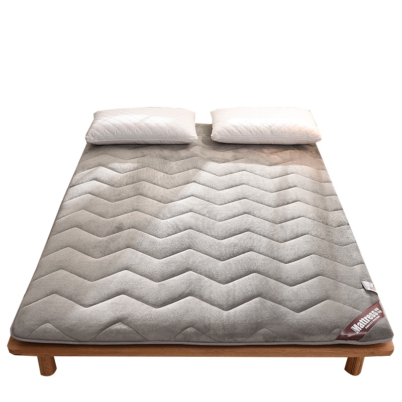 北极绒(Bejirog)家纺 法莱绒床垫秋冬季加厚榻榻米纯色简约风垫子可折叠法兰绒双人床褥子垫被