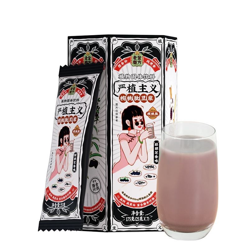 [买1发2]老金磨方 核桃肽豆浆175g轻醇芝香味