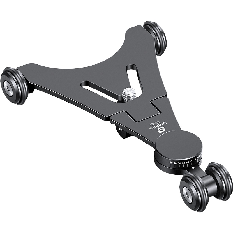 徕图Leofoto DY-01 精巧折叠式手动单反手机拍摄迷你小车滑轨延迟拍