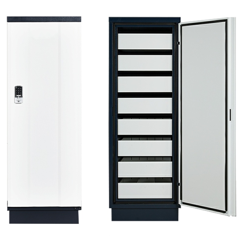 匡大 档案防磁柜 磁盘柜 防火防潮 密码锁 八抽信息安全档案柜525mm*480mm*1500mmKDT215