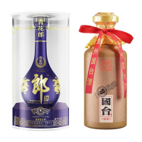 郎酒青花郎53度500ml单瓶装+贵州国台15年品鉴装53度酱香型白酒500ml*1单瓶装