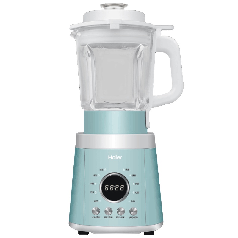 海尔(Haier)破壁机 晶钻Q3A强力电机鲨鱼齿不锈钢刀头9档调速母婴级材质杯体宝宝辅食智能云食谱清新亮蓝色智能破壁机