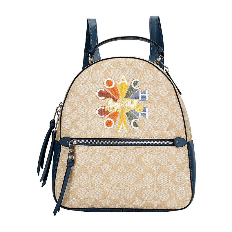 COACH 蔻驰 奢侈品 女士卡其色人造革双肩包 F76626 SVP4M