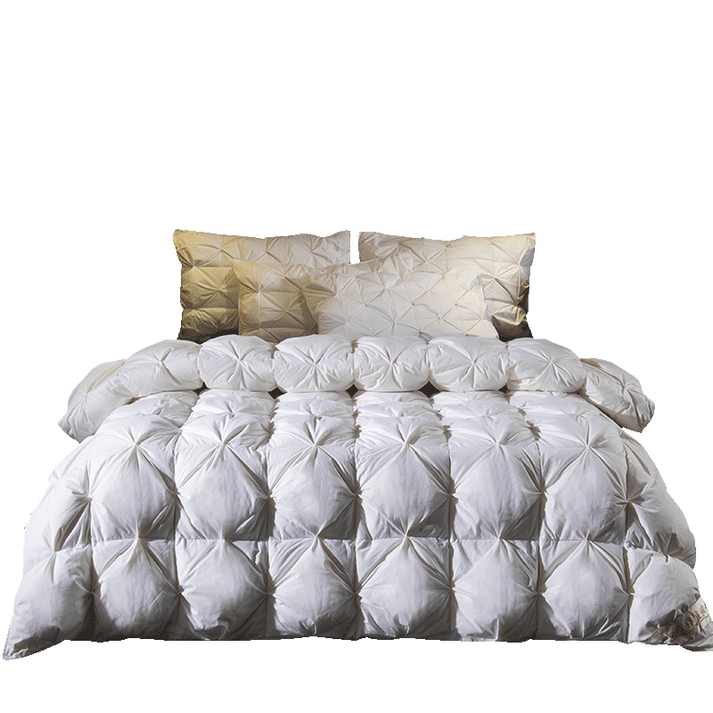 北极绒(Bejirog)家纺 纯棉羽丝绒被子酒店被子全棉加厚保暖冬被单双人宿舍春秋被芯8斤纯色斜纹纤维空调被