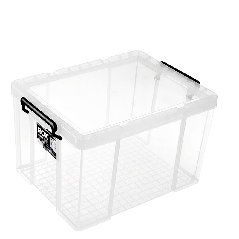 茶花 3357康华带盖收纳箱 透明整理箱 0号(21cm*16cm*12cm)