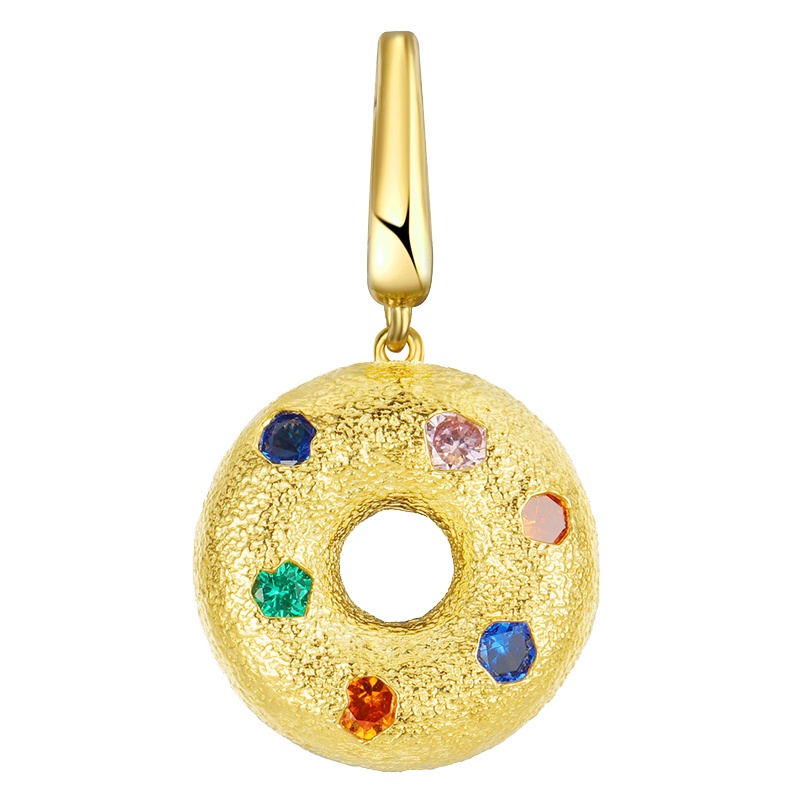 澳洲orange cube 梦幻甜心系列 女士挂坠可爱精巧潮流百搭个性金色迷你甜甜圈挂件首饰