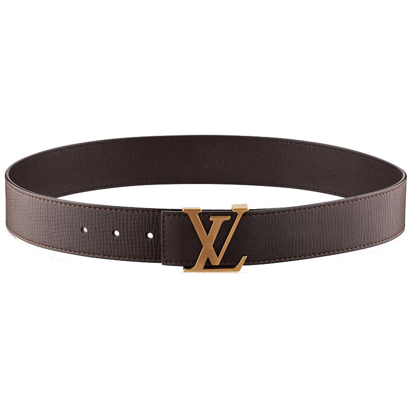海外直邮LV路易威登男士腰带新款LV带首字母缩写的仿古黄铜带扣40毫米宽皮带M6902U