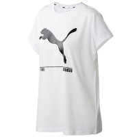 PUMA彪马女装运动服经典logo运动服休闲跑步短袖T恤583865