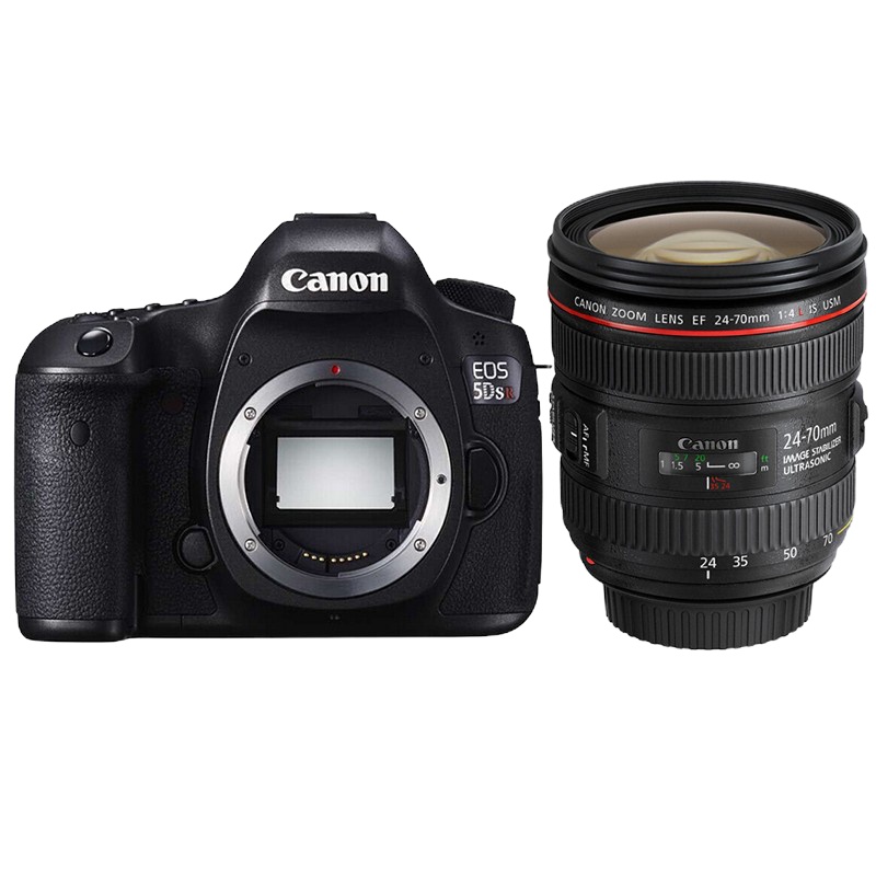 佳能 EOS 5DSR 专业全画幅单反相机 5DS R EF 24-70mm f/4L IS USM 相机套装