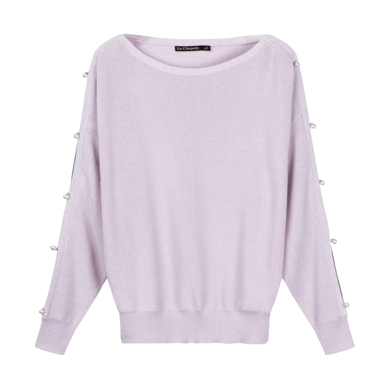 新款拉夏贝尔针织衫女装套头秋季韩版宽松长袖打底时尚毛衣10018207