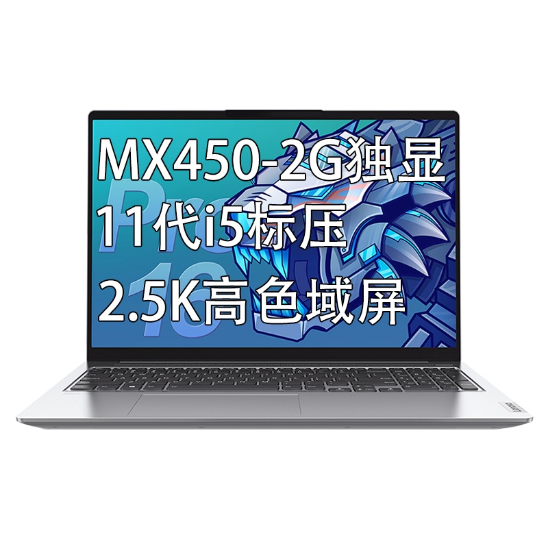 [优惠直降]联想(Lenovo)小新Pro16 i5-11300H MX450-2G 16G 1T固态 2.5K高色域护眼屏 升级定制 16英寸 轻薄本办公本游戏本笔记本电脑